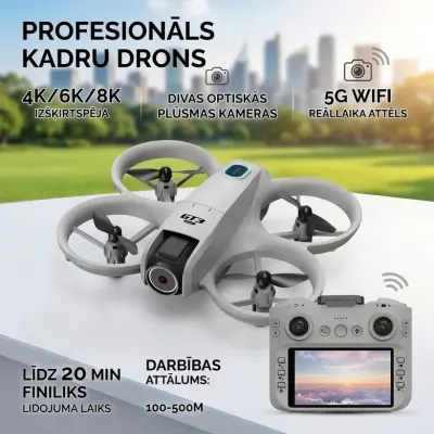 Beginner 4K RC Drone with Brushless Motor, 6-Axis Stabilization, and High..., video and security systems ad in Riga 2