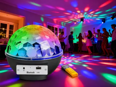 Colorful disco ball with Bluetooth, stereo, MP3, and remote control, 16 x..., accessories and smart devices ad in Riga 4