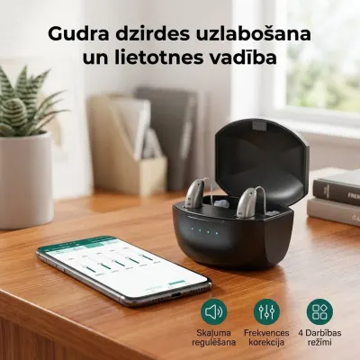 SmartHear Pro Bluetooth dzirdes aparāts abām ausīm lādējams skaņas pastiprinātājs..., tv un elektronika sludinājums Rīgā 2