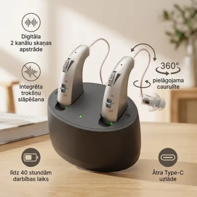 SF101 Digital Bluetooth Hearing Aid for the Right Ear, accessories and smart devices ad in Riga 3