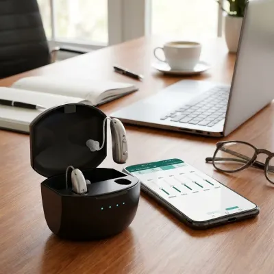 SmartHear Pro Bluetooth Hearing Aid: A Rechargeable Sound Amplifier for Both Ears...