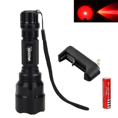 Hunting flashlight with RED light. Set includes: Flashlight, battery, charger,..., furniture and interior, lighting ad in Riga 4