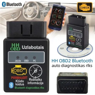 Auto datora diagnostikas iekārta OBD2 ELM327, WIFI kļūdu lasītājs, tīkli un interneta aprīkojums sludinājums Rīgā 1