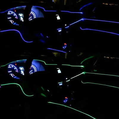 Auto salona LED lente 3m, DC 12V, elastīga, 6 krāsas, mēbeles un interjers, apgaismojums sludinājums Rīgā 3