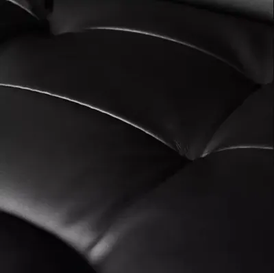 Office chair with footrest, black computer chair, furniture and interior, lighting ad in Riga 5