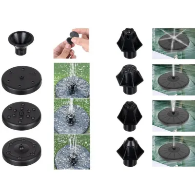 Fountain with a solar battery and LED lights that glow at night (180 l/h; jets..., furniture and interior, lighting ad in Riga 8