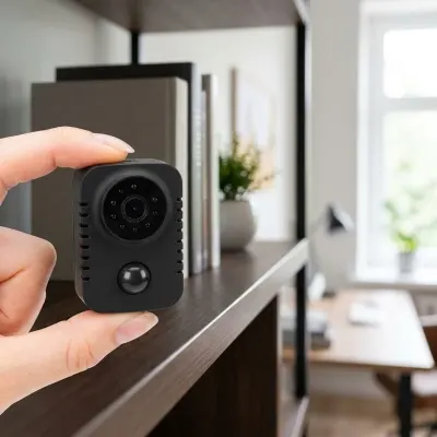 Mini Full HD security camera with night vision, motion detection, and a battery, video and security systems ad in Riga 4