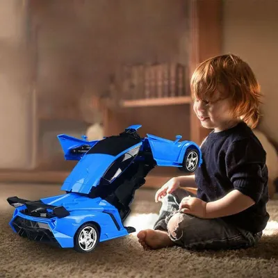Детская машинка с пультом «TRANSFORMERS», «два в одном», синяя, игрушки ad в Риге 5