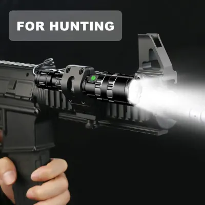 Hunting flashlight with a remote switch (rechargeable, bracket included), furniture and interior, lighting ad in Riga 5