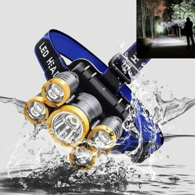 ULTRA Ultra-Bright Headlamp, 80,000 LM, 5X X-XM-L T6 LED, Rechargeable, with 5 Modes, furniture and interior, lighting ad in Riga 3