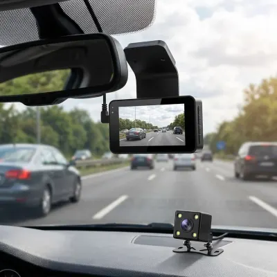 Wide-Angle FHD Car Dash Cam with G-Sensor, Wi-Fi, and Rearview Camera –..., video and security systems ad in Riga 2