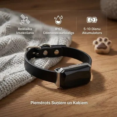 GPS Tracking Collar for Dogs and Cats G12P IP67 5-10d,  animal feed, products and services ad in Riga 2
