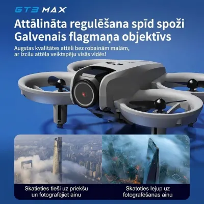 Дрон GT3 MAX 8K FPV с двумя камерами, Wi-Fi 5G и системой обхода препятствий в трёх направлениях, видеонаблюдение и системы безопасности ad в Риге 7