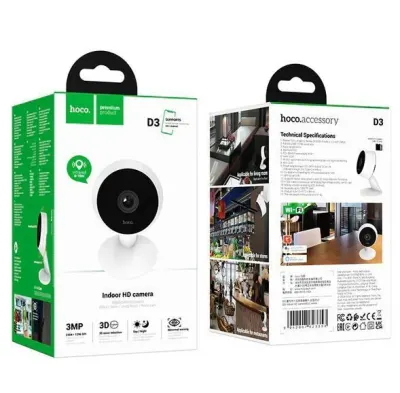 Hoco D3 Indoor HD 3MP Full HD Wi-Fi Video Surveillance Camera with Two-Way..., video and security systems ad in Riga 2
