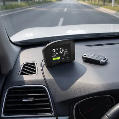 GPS HUD Speedometer for Cars, LED Display, Speed Alert, USB 5V, Black, furniture and interior, lighting ad in Riga 3