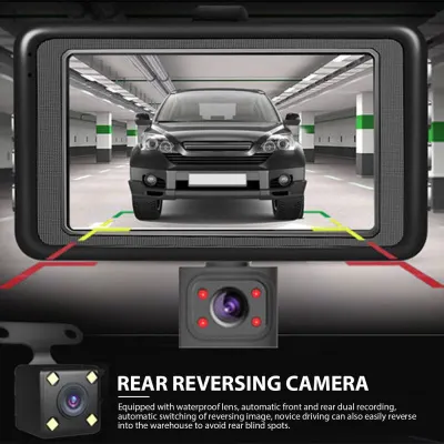 360g HD dashcam with 3 cameras (pointing at the road, the interior, ..., video and security systems ad in Riga 3