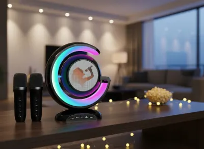 Wireless Speaker with Two Karaoke Microphones, tv and electronics ad in Riga 2