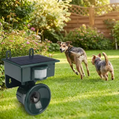 Ultrasonic and solar-powered repeller for cats, dogs, birds, and other animals,  animal feed, products and services ad in Riga 3