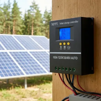 Saules paneļu uzlādes kontrolieris ar LCD displeju un 100A strāvas jaudu – MPPT +..., tīkli un interneta aprīkojums sludinājums Rīgā 2