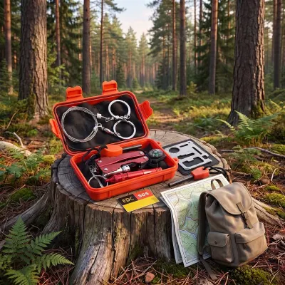 Survival kit (flashlight, rope, whistle, knife, compass, etc.), furniture and interior, lighting ad in Riga 1