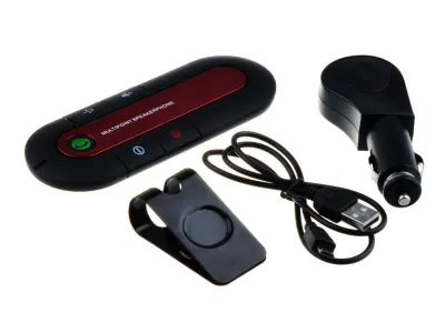 Bluetooth hands-free speaker for your car, mounted on the sun visor, tv and electronics ad in Riga 6