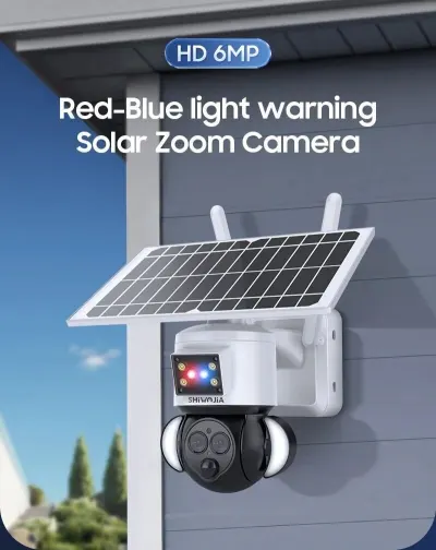 Solar-powered PTZ surveillance camera with a 12X dual lens and color night vision..., video and security systems ad in Riga 9