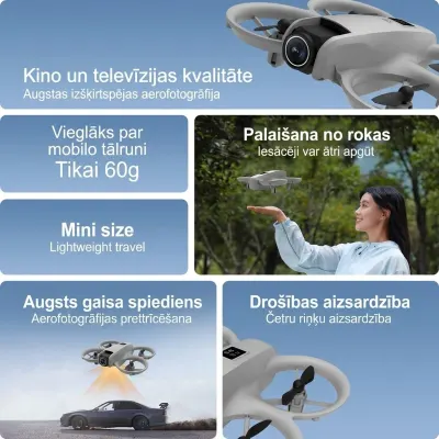 I1 PRO 4K Beginner Drone with Optical Stabilization and a Foldable Design, video and security systems ad in Riga 7
