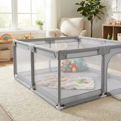 Bērnu Manēža Sētiņa 150x180cm – Pelēka Drošības Sētiņa Mazuļiem, bērnu mēbeles sludinājums Rīgā 4