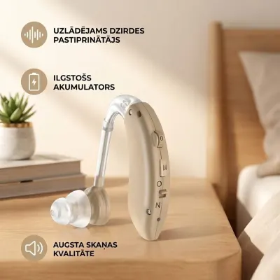 Digital Rechargeable Behind-the-Ear Hearing Amplifier with Adjustable Volume..., optics, hearing aids, health aids ad in Riga 6