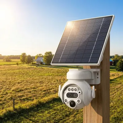 White 4G Solar-Powered Outdoor Surveillance Camera with SIM Card Support – 360°..., video and security systems ad in Riga 7