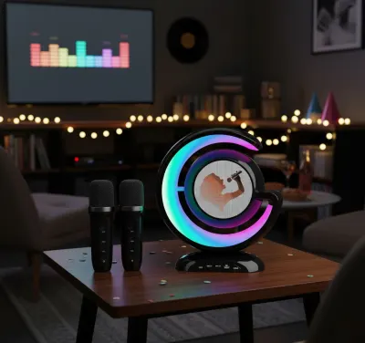 Wireless Speaker with Two Karaoke Microphones, tv and electronics ad in Riga 5
