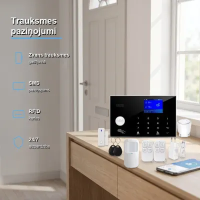 Home security system with Wi-Fi and 4G; calls your phone in the event of an alarm, video and security systems ad in Riga 6