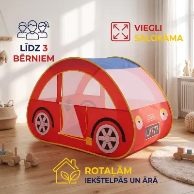 Bērnu telts ''auto'', 130 x 57 x 81 cm, sporta nodarbības, inventārs, piederumi sludinājums Rīgā 1