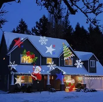 Christmas projector with 12 interchangeable discs, for outdoor use (white..., furniture and interior, lighting ad in Riga 6