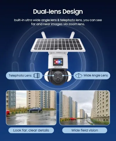 Solar-powered PTZ surveillance camera with a 12X dual lens and color night vision..., video and security systems ad in Riga 7