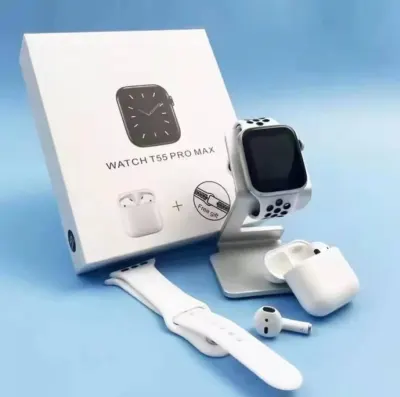 Smart Watch T55 Pro Max Smartwatch + Headphones, accessories and smart devices ad in Riga 5