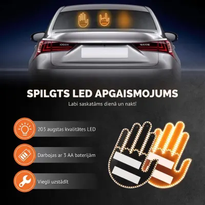 LED gesture sign for a car with a remote control, toys ad in Riga 8