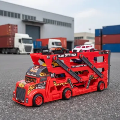 Toy Car Models with a Transport Vehicle, 6+1 pcs., sports activities, equipment, accessories ad in Riga 2