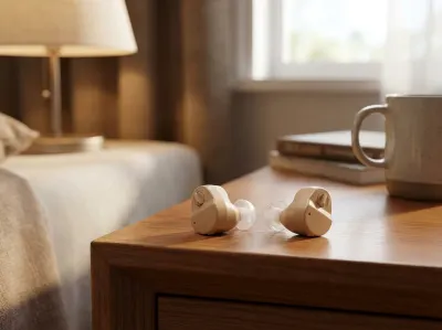 2 in-the-ear invisible hearing aids—mini, lightweight, and with crystal-clear sound, optics, hearing aids, health aids ad in Riga 2