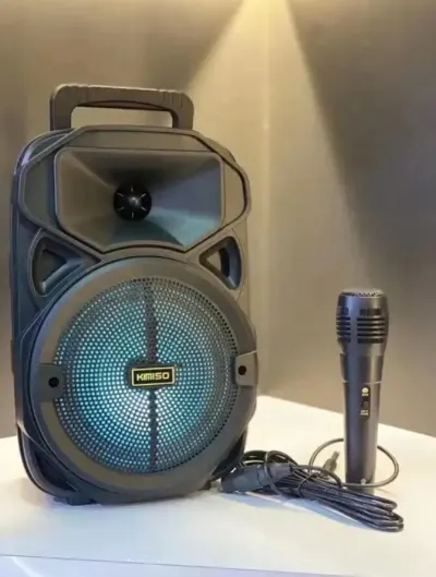 Микрофон для караоке с Bluetooth-динамиком 5 Вт, заряжаемый через USB, с поддержкой TF, FM и AUX, tv и электроника ad в Риге 4