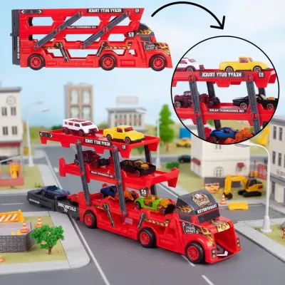 Toy Car Models with a Transport Vehicle, 6+1 pcs., sports activities, equipment, accessories ad in Riga 4