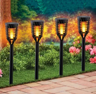 Solar-powered garden lights, 4-pack, 41 cm, furniture and interior, lighting ad in Riga 1