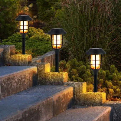 Solar-Powered Garden Lanterns, Set of 3 (Flame Effect), furniture and interior, lighting ad in Riga 2