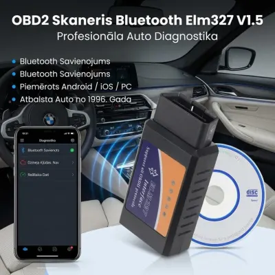 Auto datora diagnostikas iekārta OBD2 ELM327, WIFI kļūdu lasītājs, tīkli un interneta aprīkojums sludinājums Rīgā 3