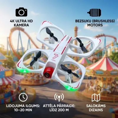 Beginner 4K RC Drone with Brushless Motor, 6-Axis Stabilization, and High..., video and security systems ad in Riga 1
