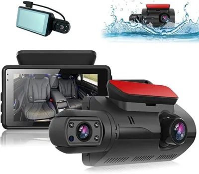 Car dashcam with 2 cameras (1080P, HD, front and rear cameras with 2 lenses..., video and security systems ad in Riga 6