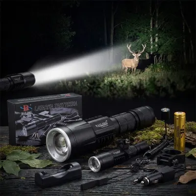 Hunting flashlight with accessories and charger, furniture and interior, lighting ad in Riga 2