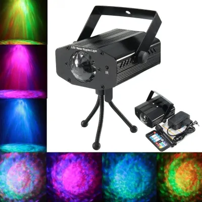LED disco projector with an adjustable tripod and remote control, green and red, furniture and interior, lighting ad in Riga 7
