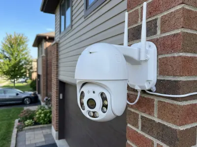 WiFi security camera, for outdoor use, with recording function, HD, rotatable from..., video and security systems ad in Riga 1