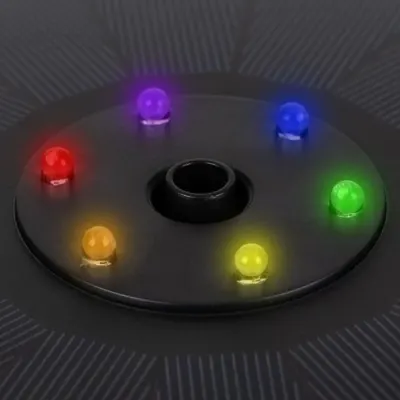 Fountain with a solar battery and LED lights that glow at night (180 l/h; jets..., furniture and interior, lighting ad in Riga 5